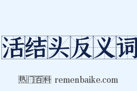 活结头反义词是什么意思的图片